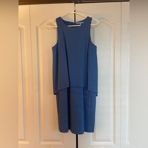 Elegant Blue Sleeveless Dress